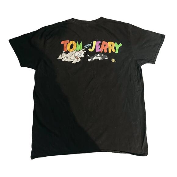Tom and Jerry Black Crew Neck T-Shirt Womens Size M/L - Picture 5 of 5